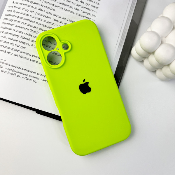 Чохол для смартфона Silicone Full Case AA Camera Protect for Apple iPhone 16 24,Shiny Green