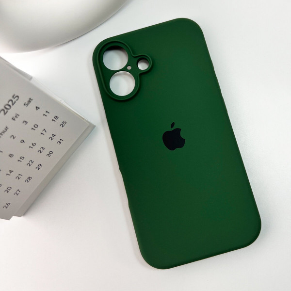 Чохол для смартфона Silicone Full Case AA Camera Protect for Apple iPhone 16 31,Dark Green