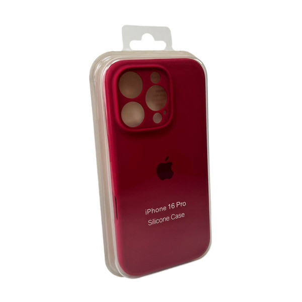 Чохол для смартфона Silicone Full Case AA Camera Protect for Apple iPhone 16 Pro Max 21,Rose Червоний