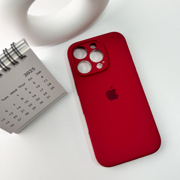 Чохол для смартфона Silicone Full Case AA Camera Protect for Apple iPhone 16 Pro Max 21,Rose Червоний