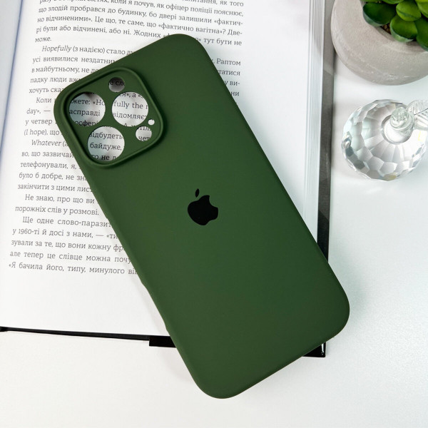Чохол для смартфона Silicone Full Case AA Camera Protect for Apple iPhone 16 Pro Max 40,Atrovirens