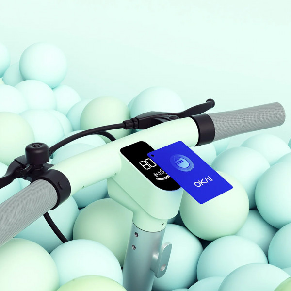 Електросамокат з сидінням OKAI Ceetle PRO EA10C Mint Green 10', 350(900)W, 25Km/h, 10,4Ah, 55Km, 20%,NFC, App, 29kg