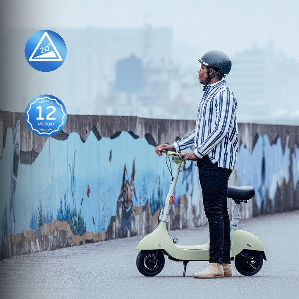 Електросамокат з сидінням OKAI Ceetle PRO EA10C Mint Green 10', 350(900)W, 25Km/h, 10,4Ah, 55Km, 20%,NFC, App, 29kg