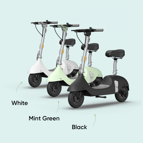 Електросамокат з сидінням OKAI Ceetle PRO EA10C Mint Green 10', 350(900)W, 25Km/h, 10,4Ah, 55Km, 20%,NFC, App, 29kg