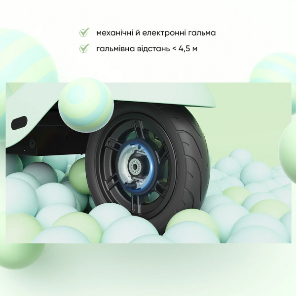 Електросамокат з сидінням OKAI Ceetle PRO EA10C Mint Green 10', 350(900)W, 25Km/h, 10,4Ah, 55Km, 20%,NFC, App, 29kg