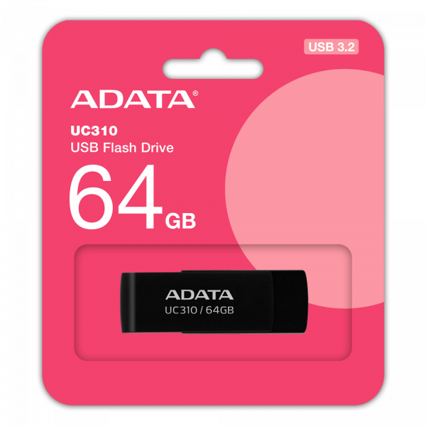 Флеш-накопичувач ADATA USB 3.2 UC310 64Gb Black (UC310-64G-RBK)