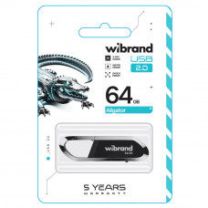 Флеш-накопичувач Wibrand USB 2.0 Aligator 64Gb Black (WI2.0/AL64U7B)