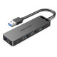 Хаб Vention 4-Port USB 3.0 Hub With Power Supply 0.15M Чорний (CHLBB)