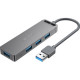 Хаб Vention 4-Port USB 3.0 Hub With Power Supply 0.15M Чорний (CHLBB)