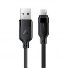Кабель ACEFAST C16-06, USB to iP, 2.4A, 2m, TPE, TPU connectors, Black (6974316286271)