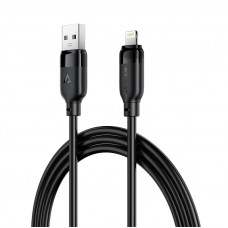 Кабель ACEFAST C16-06, USB to iP, 2.4A, 2m, TPE, TPU connectors, Black (6974316286271)