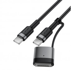 Кабель ACEFAST C22-05 USB-C to USB-C / magnetic aluminum alloy charging data cable Black (6974316285151)