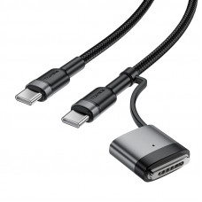 Кабель ACEFAST C22-05 USB-C to USB-C / magnetic aluminum alloy charging data cable Black (6974316285151)