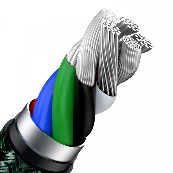 Кабель Baseus Cafule Series Metal Data Cable Type-C to iP PD 20W 1m Green (CATLJK-A06)