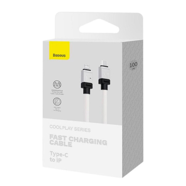 Кабель Baseus CoolPlay Series Fast Charging Cable Type-C to iP 20W 1m Білий