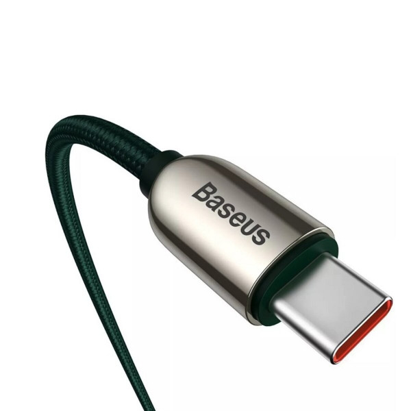 Кабель Baseus Display Fast Charging Data Cable Type-C to Type-C 100W 2m Green