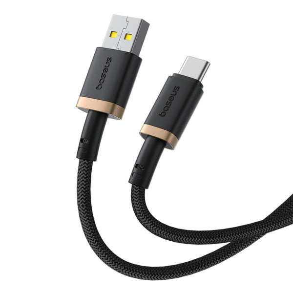 Кабель Baseus Dura Series Fast Charging Cable USB to Type-C 60W 2m Gold+Black