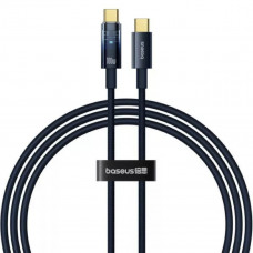 Кабель Baseus Explorer Charging Cable USB-C to USB-C 100W with Auto Shutdown 1m Deepsea Blue