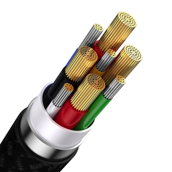 Кабель Baseus Flash Series Ⅱ Two-for-three Charging Cable U+C to M+L+C 100W 1.2m Black