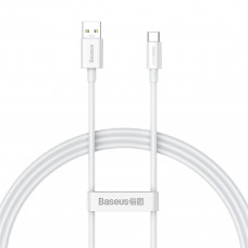 Кабель Baseus Superior Series (SUPERVOOC) Fast Charging Data Cable USB to Type-C 65W 1m White