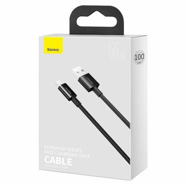 Кабель Baseus Superior Series USB to Type-C 66W 2m Чорний