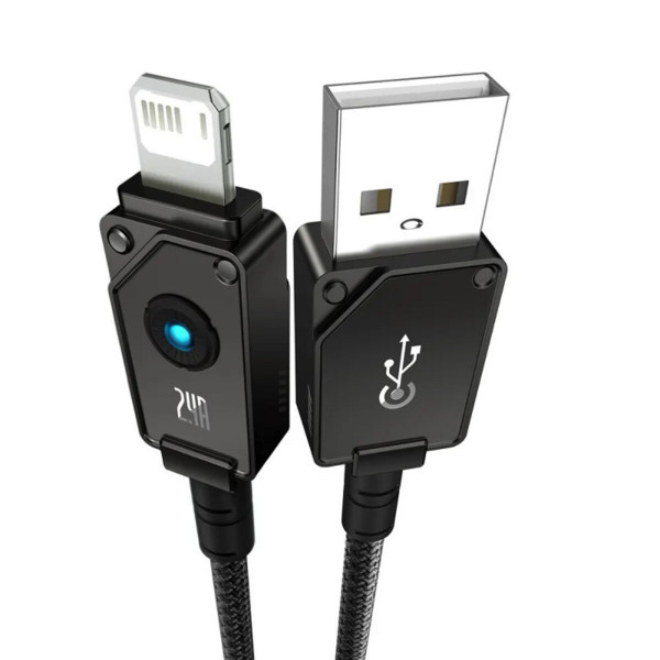 Кабель Baseus Unbreakable Series Fast Charging Data Cable USB to iP 2.4A 2m Cluster Чорний