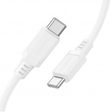 Кабель BOROFONE BX115 Lotto 60W silicone charging data cable C to C White (6941991119699)
