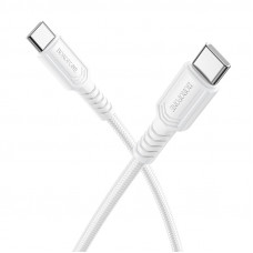 Кабель BOROFONE BX116 Certain 60W charging data cable C to C White (6941991119842)