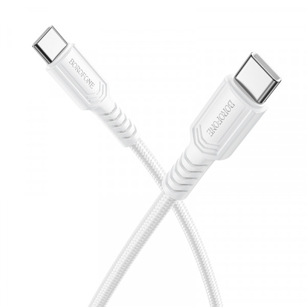 Кабель BOROFONE BX116 Certain 60W charging data cable C to C White (6941991119842)