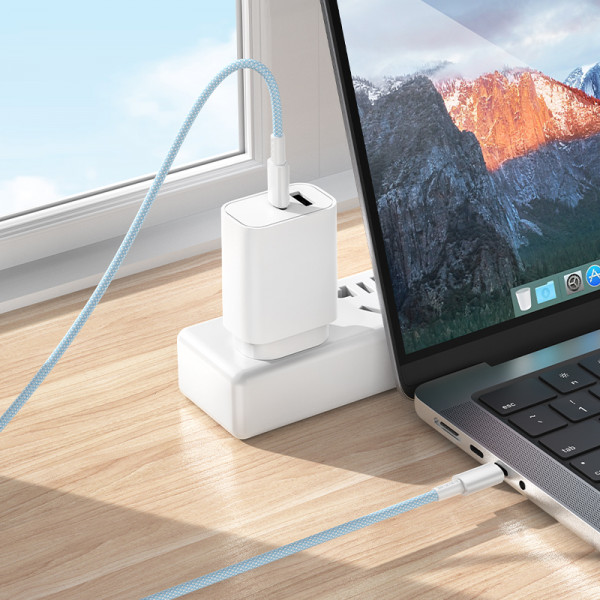 Кабель BOROFONE BX117 Source 60W charging data cable C to C White (6941991120206)