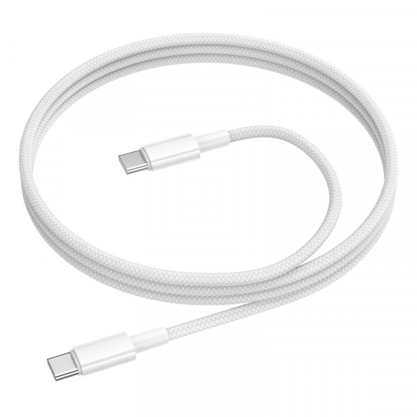 Кабель BOROFONE BX117 Source 60W charging data cable C to C White (6941991120206)