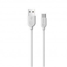 Кабель BOROFONE BX14 USB to Type-C 2.4A, 3m, PVC, TPE connectors, Білий