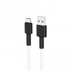 Кабель BOROFONE BX31 USB to Type-C 3A, 1m, silicone, TPE connectors, Білий