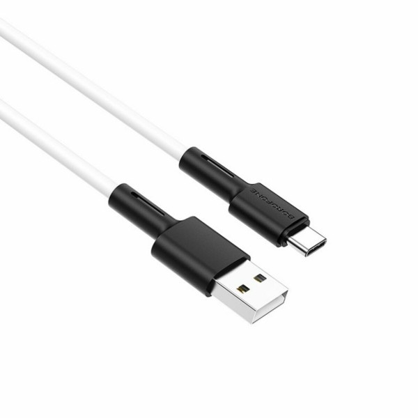 Кабель BOROFONE BX31 USB to Type-C 3A, 1m, silicone, TPE connectors, Білий