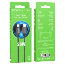 Кабель BOROFONE BX87 Sharp PD charging data cable for iP Black (6974443388985)