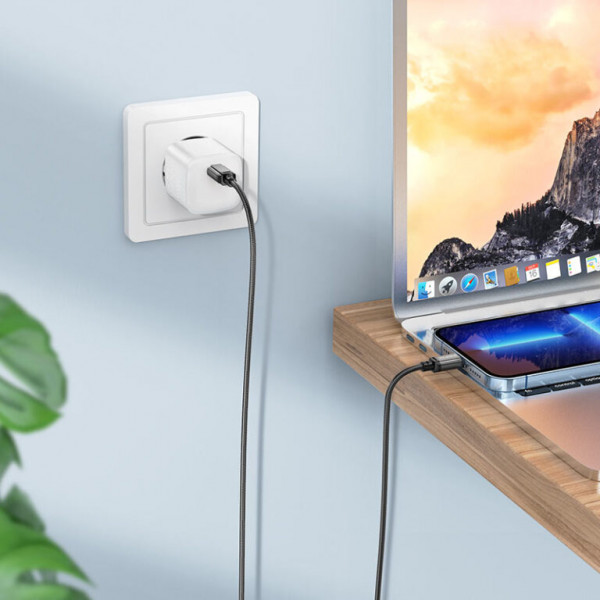 Кабель BOROFONE BX87 Sharp PD charging data cable for iP Black (6974443388985)