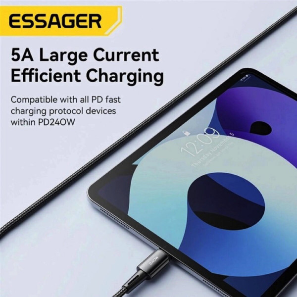 Кабель Essager Sunset C-C 240W Data cable 1m grey (EXCTT3-CG0G-P)