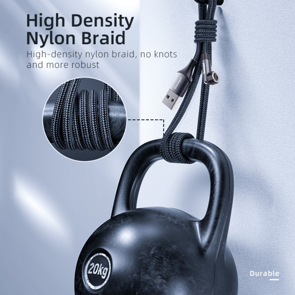 Кабель Essager Universal 540 Ratate 3A Magnetic USB Charging Cable Lightning 1m grey (EXCCXL-WX0G)