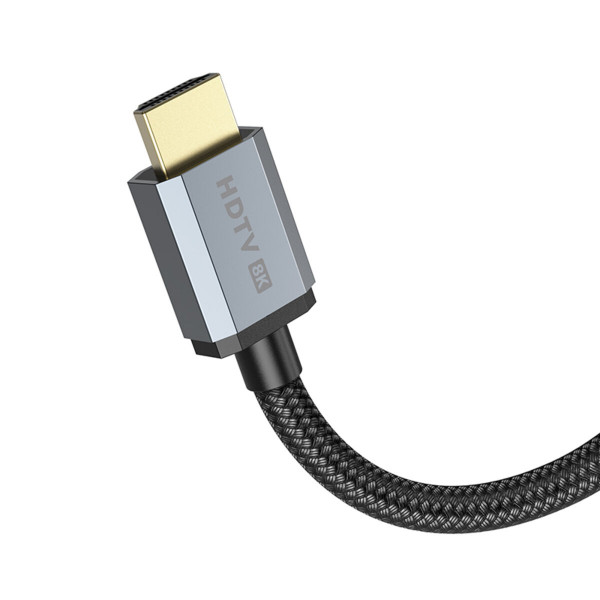 Кабель HOCO US03 HDTV 2.1 Male to Male 8K ultra HD data cable(L=1M) Black