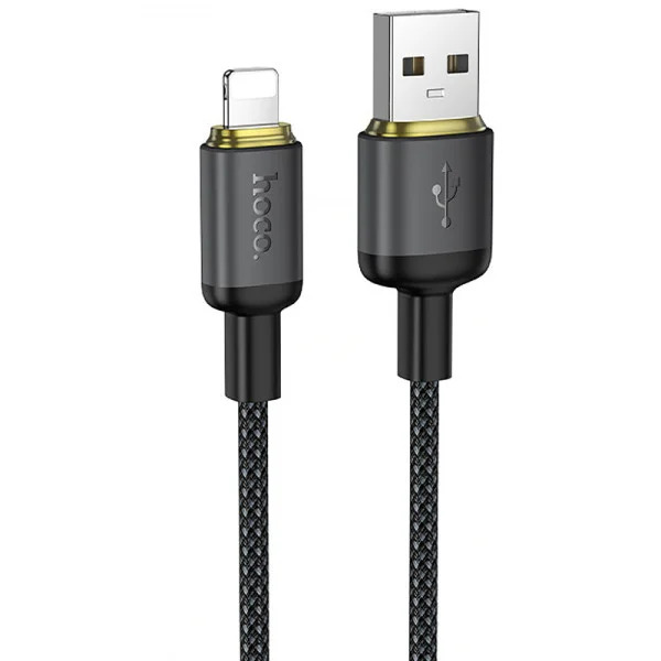 Кабель HOCO X128 Benefit charging data cable iP Black (6942007681070)
