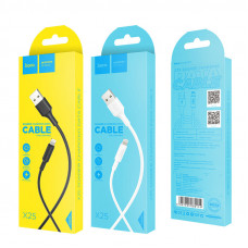 Кабель HOCO X25 USB to iP 2A, 1m, PVC, PVC connectors, Black (6957531080107)