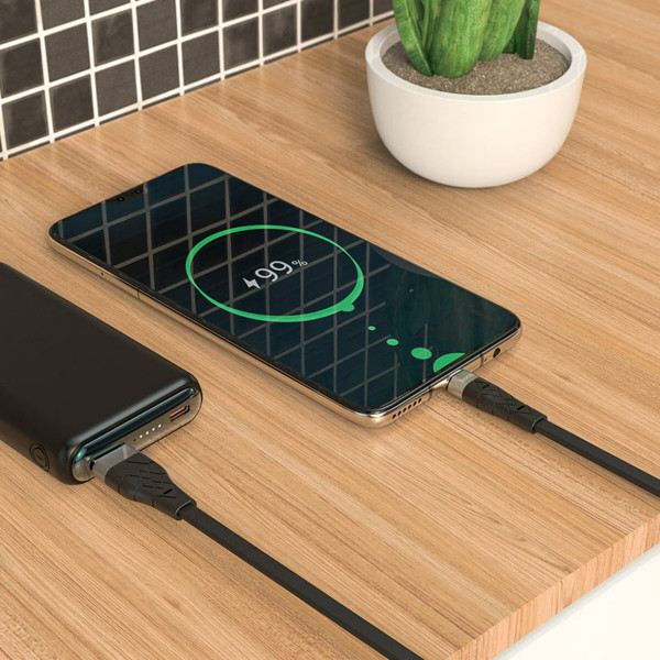 Кабель HOCO X53 USB to Type-C 3A, 1m, silicone, aluminum connectors, Чорний