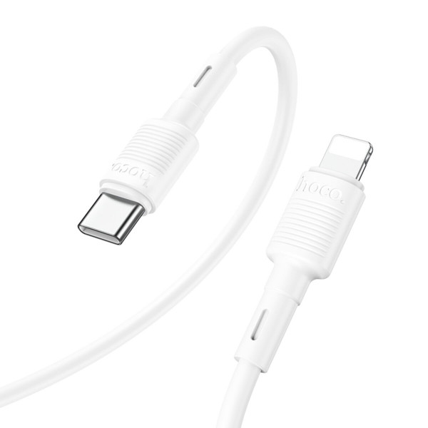 Кабель HOCO X83 Type-C to iP 20W, 1m, PVC, PVC connectors, Білий