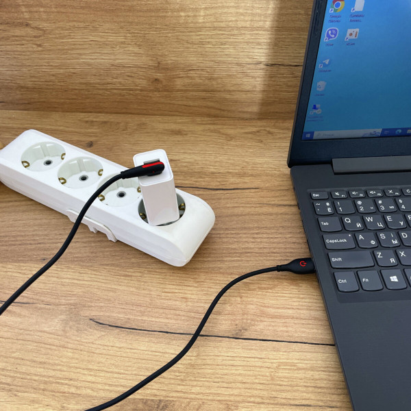 Кабель Mibrand MI-11 Two Colour Elbow Charging Line USB for Type-C 2A 1m Black