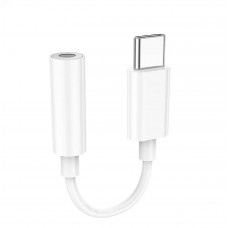 Кабель-перехiдник HOCO LS35 Type-C to 3.5mm digital audio converter White