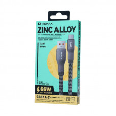 Кабель REMAX Pisces Series Zinc Alloy Braided Data Cable CB37 1.2M (A-C)-66W (6954851262398)