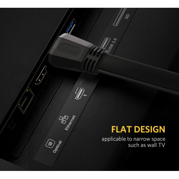 Кабель UGREEN ED015 HDMI Flat Cable 2m (UGR-70159)