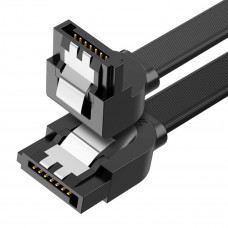Кабель UGREEN US217 Angled SATA 3 Data Cable 0.5m (Чорний)(UGR-30797)
