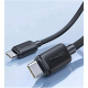 Кабель Usams US-SJ696 60W Striped Data Cable Type-C To Type-C-KY Series 2M чорний