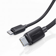 Кабель Usams US-SJ696 60W Striped Data Cable Type-C To Type-C-KY Series 2M чорний